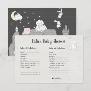 Invitation Petits Bunnies  Jeu de devinettes de Baby showers 