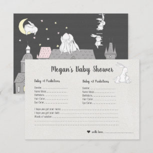 Invitation Petits Bunnies  Jeu de devinettes de Baby showers 