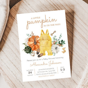 Invitation Petits Citrouilles Vêtements de bébé Baby shower I