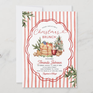 Invitation Petits Pancakes & Pin de Noël Brunch de Noël