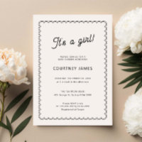 Pétoncle minimaliste c'est un baby shower fille