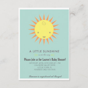 Invitation Peu de baby shower de soleil