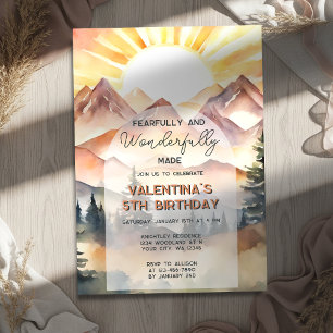 Invitation Peur et merveilleux Psaume Fabriqué 139 Anniversai