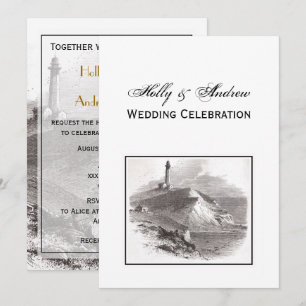 Invitation Phare de Montauk Point Hamptons Mariage V