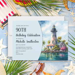 Invitation Phare Palmiers tropicaux 90e anniversaire