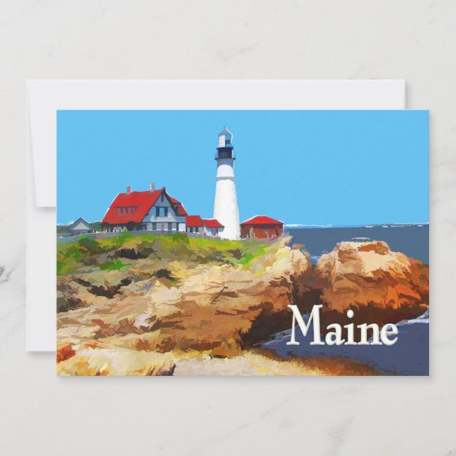 Invitation Phare principal Maine de Portland (Devant)