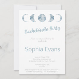 Invitation Phases minimalistes Lune Bachelorette