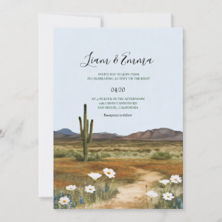 Invitation Phoenix Arizona Cactus Destination Wedding