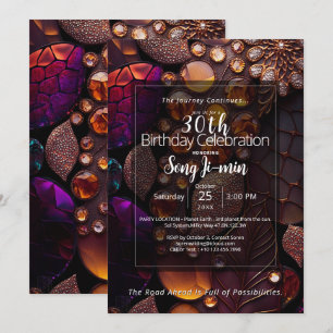 Invitation Phoenix Fire Gemme Botanique Abstrait