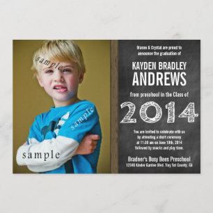 Invitation Photo 2014 mignonne d'obtention du diplôme d'école