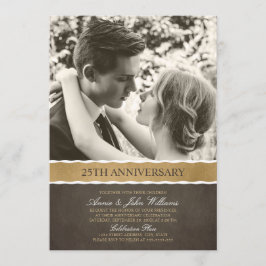Invitation Photo 25e anniversaire de mariage Votre photo ici