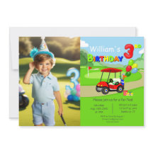 Photo 3e anniversaire chariot de golf rouge pour g