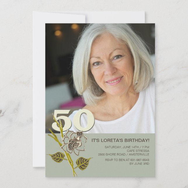 Invitation photo 50e anniversaire (Devant)