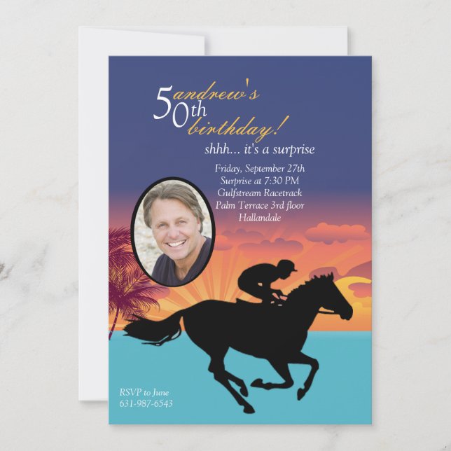 Invitation photo à la course (Devant)