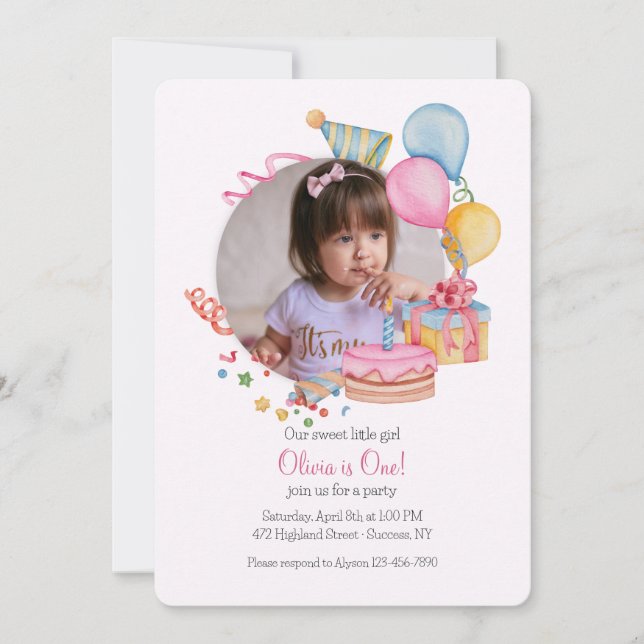 Invitation Photo Anniversaire (Devant)