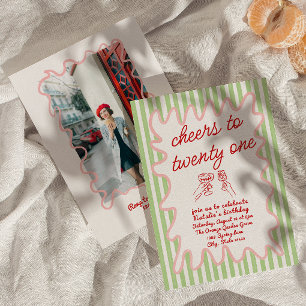 Invitation Photo Anniversaire 21e Main tirée