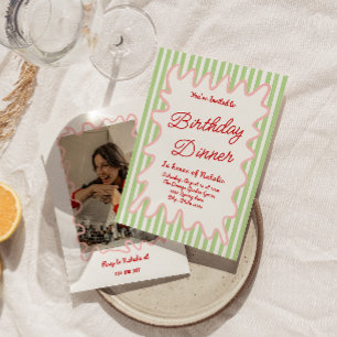 Invitation Photo Anniversaire Dîner d'anniversaire