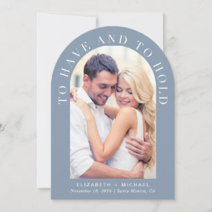 Invitation Photo Arch moderne QR Code Tout en un Mariage