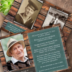 Invitation Photo Bereavity Sympathy Funeral Merci