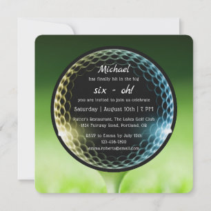 Invitation Photo Big Six-Oh Golf 60e anniversaire de la fête