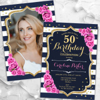 Photo bleu rose marine 50e anniversaire