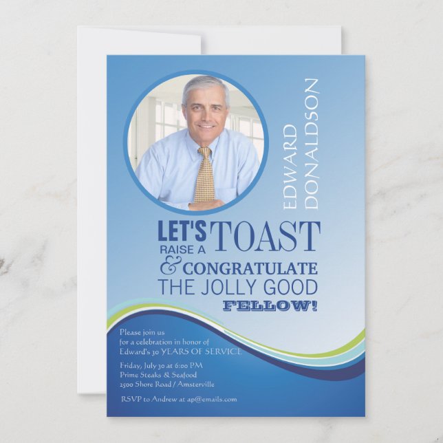 Invitation photo Blue Wave Retirement (Devant)