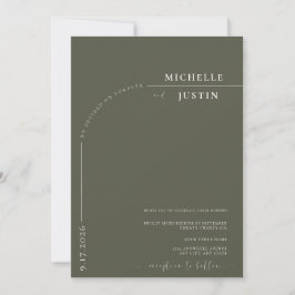 Invitation Photo Boho | Mariage de script de calligraphie min