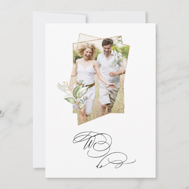 Invitation *~* PHOTO Botanique AR6 RSVP + Mariage QR (Devant)