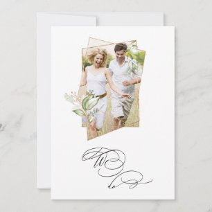 Invitation *~* PHOTO Botanique AR6 RSVP + Mariage QR