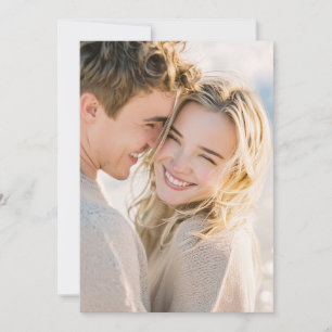 Invitation Photo Candide Beige Romantique