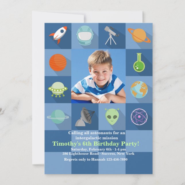 Invitation photo Carrés de l'espace (Devant)