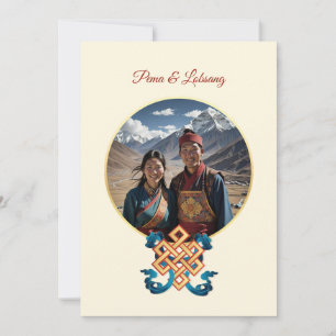 Invitation Photo Cherry Blossom Mariage tibétain
