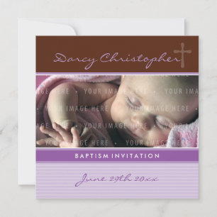 Invitation PHOTO CHRISTENING INVITATIONS: foi 5SQ