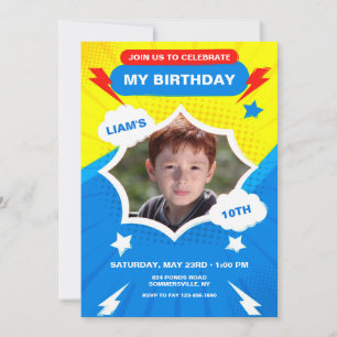 Invitation Photo d'alimentation d'anniversaire