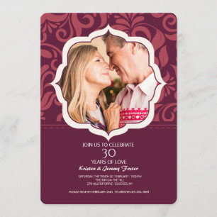 Invitation photo d'amour éternel