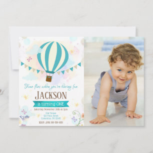 Invitation photo d'anniversaire 1ère année garçon