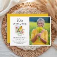 Photo d'anniversaire 60 ans Vintage Birds Canaries