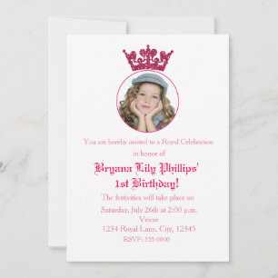 Invitation photo d'anniversaire Crown Royal à pail