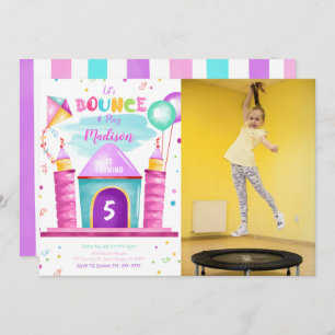 Invitation photo d'anniversaire de Bounce modifiab