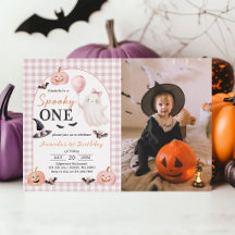 Photo d'anniversaire de fantôme d'Halloween Spooky
