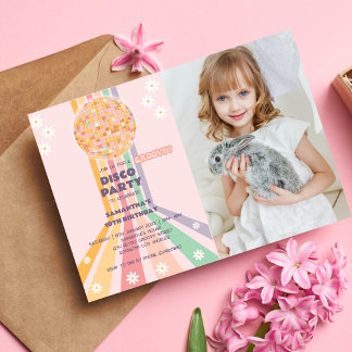 Invitation Photo d'anniversaire de la discothèque super