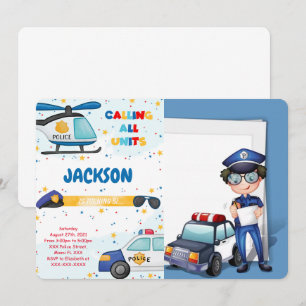 Invitation photo d'anniversaire de la police modif