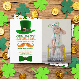 Invitation Photo d'Anniversaire de la St. Patrick de Leprecha