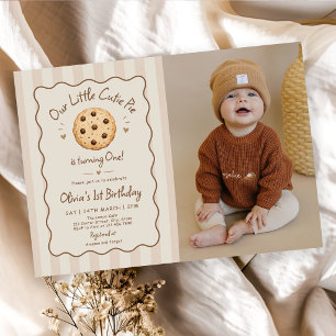 Invitation Photo d'anniversaire de Little Cutie Pie aux rayur