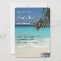 Photo d'anniversaire de scène de plage océanique b