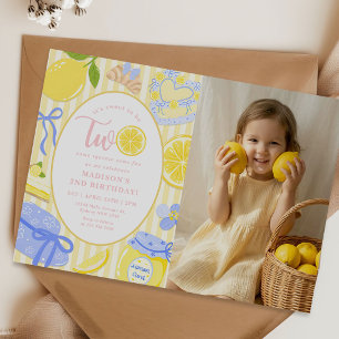 Invitation Photo d'anniversaire des 2 ans de la limonade d'ét