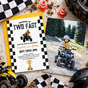 Invitation Photo d'anniversaire d'un ATV Quad 4 Wheeler pour 