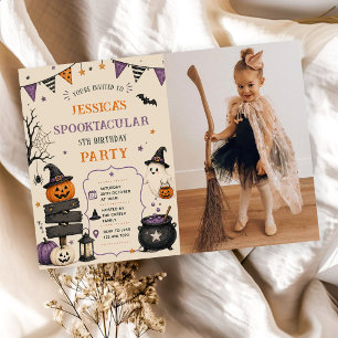 Invitation Photo d'anniversaire Halloween fantôme Spooktacula