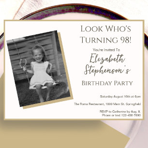 Invitation photo d'anniversaire minimaliste modern