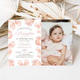 Invitation photo d'anniversaire Petite Citrouille